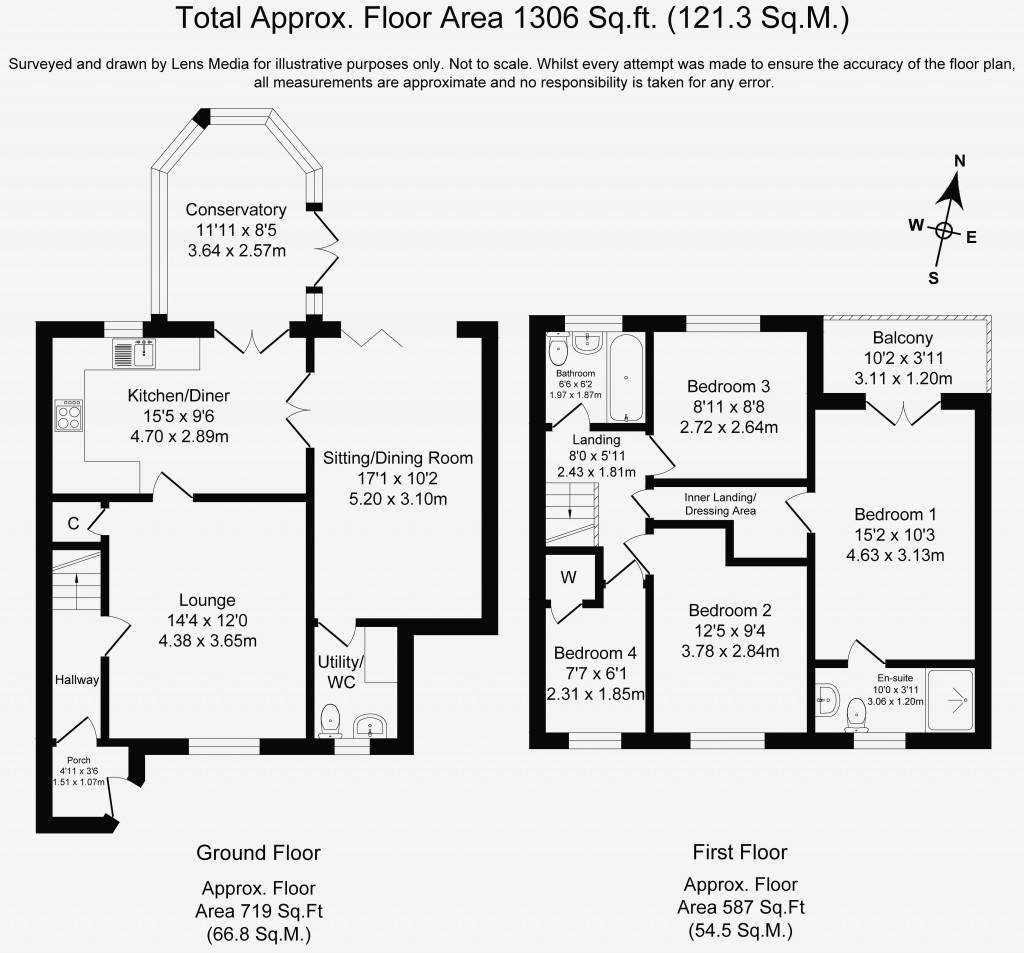 Floorplans For Pitcombe Close, Sharples