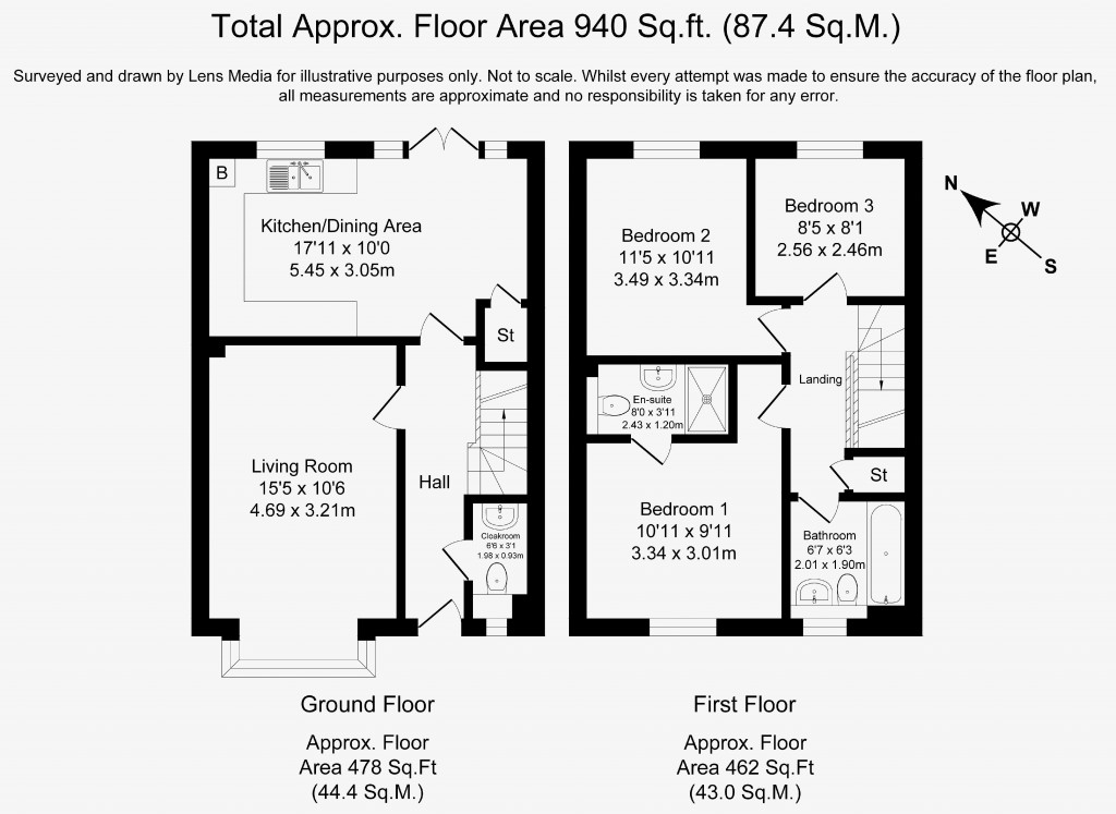 Floorplans For Lancashire Way, Horwich