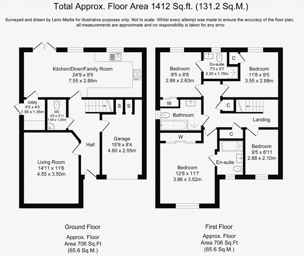 Floorplans For Hornby Close, Adlington